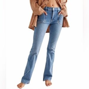 Free People Light Wash Flare Jeans
